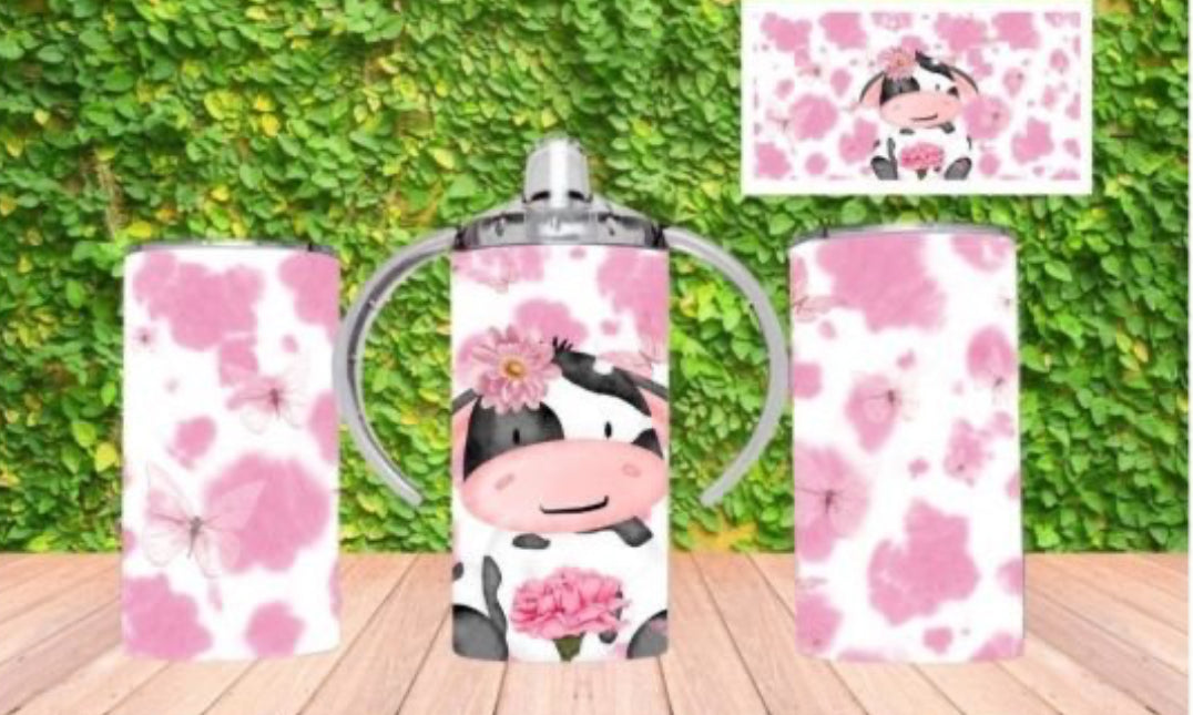Pink Cow Sippy Cup