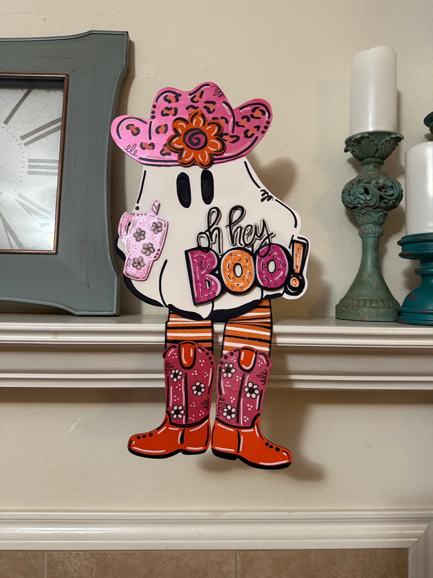 Cowboy Boo Shelf Sitter