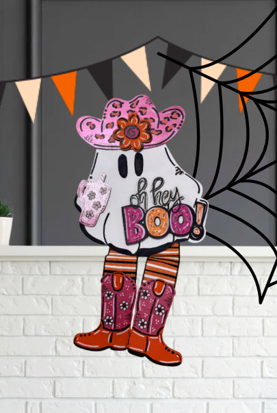 Cowboy Boo Shelf Sitter